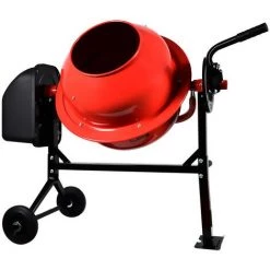 Outil pour gros œuvre et béton Soldes 30 Boudech Bétonnière électrique 70L 275W 220V Bétonnière à Deux Roues Avec Certification CE