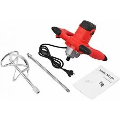 HAPPYSHOPPING Melangeur Electrique Industriel Haute Puissance 2100W Melangeur Melangeur 220V 50 / 60Hz Melangeur De Peinture Reglable A 6 Vitesses Avec Tige En Forme De S 800 Tr / Min / Norme Europeenne -Outil pour gros œuvre et béton Soldes 29830141 5