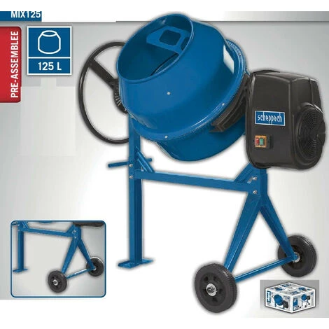 Scheppach - Bétonnière 550W 125 Litres - Mix 125 4 Scheppach - Bétonnière 550W 125 Litres - Mix 125 – Image 2