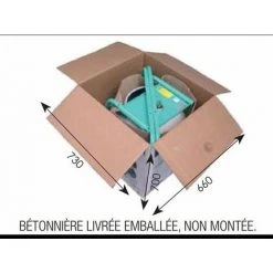 Imer - Bétonnière Brouette 0.3 KW Cuve Plastique 134 L Et Malaxage 100l - Rollbeta -Outil pour gros œuvre et béton Soldes 84628 4