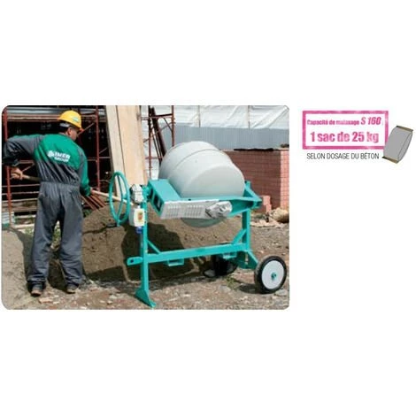 Imer - Bétonnière 160L Moteur électrique 0.3kW - Syntesi S160 4 Imer - Bétonnière 160L Moteur électrique 0.3kW - Syntesi S160 – Image 2